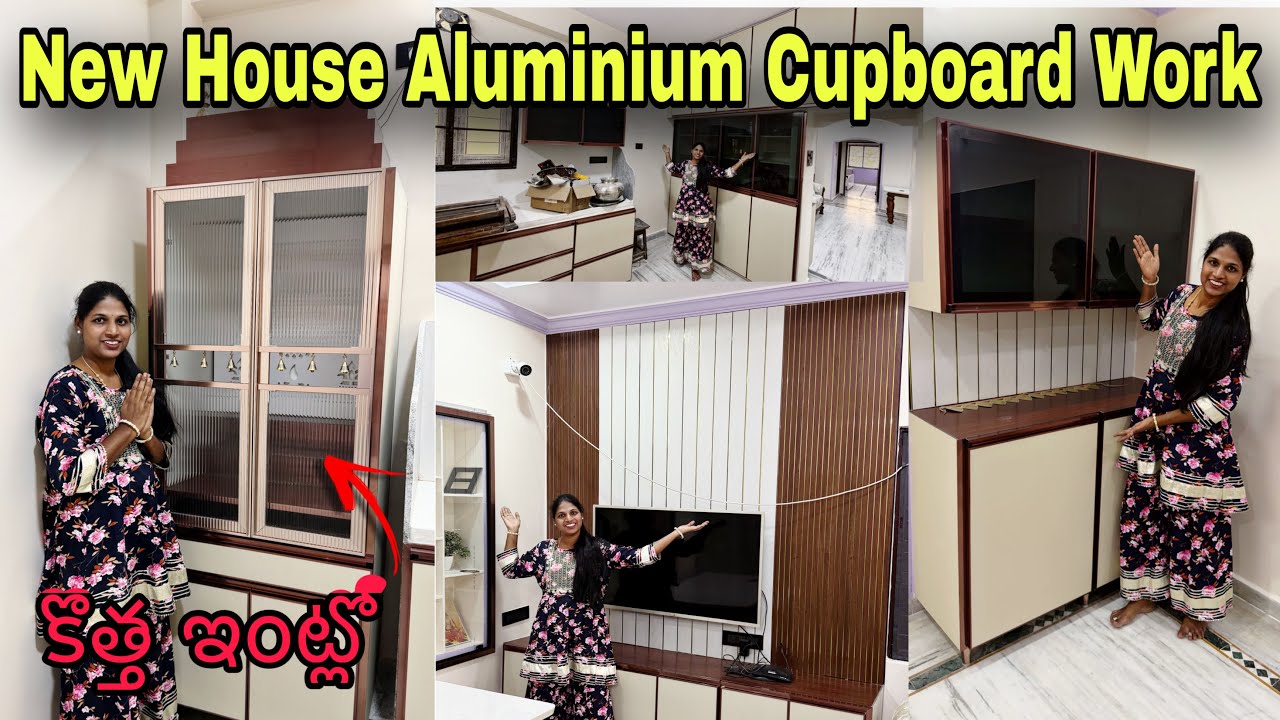 New House Aluminium Cupboard Work😱 || కొత్త ఇంట్లో Cupboards || It’s me LayaVinay || It’s me laya