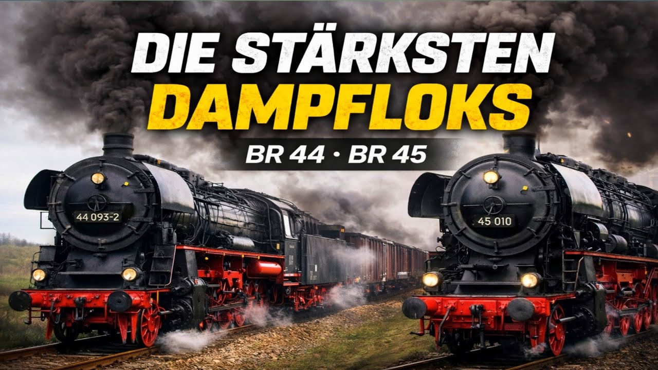 Die brutalsten Dampflokomotiven Deutschlands &ndash; BR 44, BR 45 & BR 43 im Kraftvergleich
