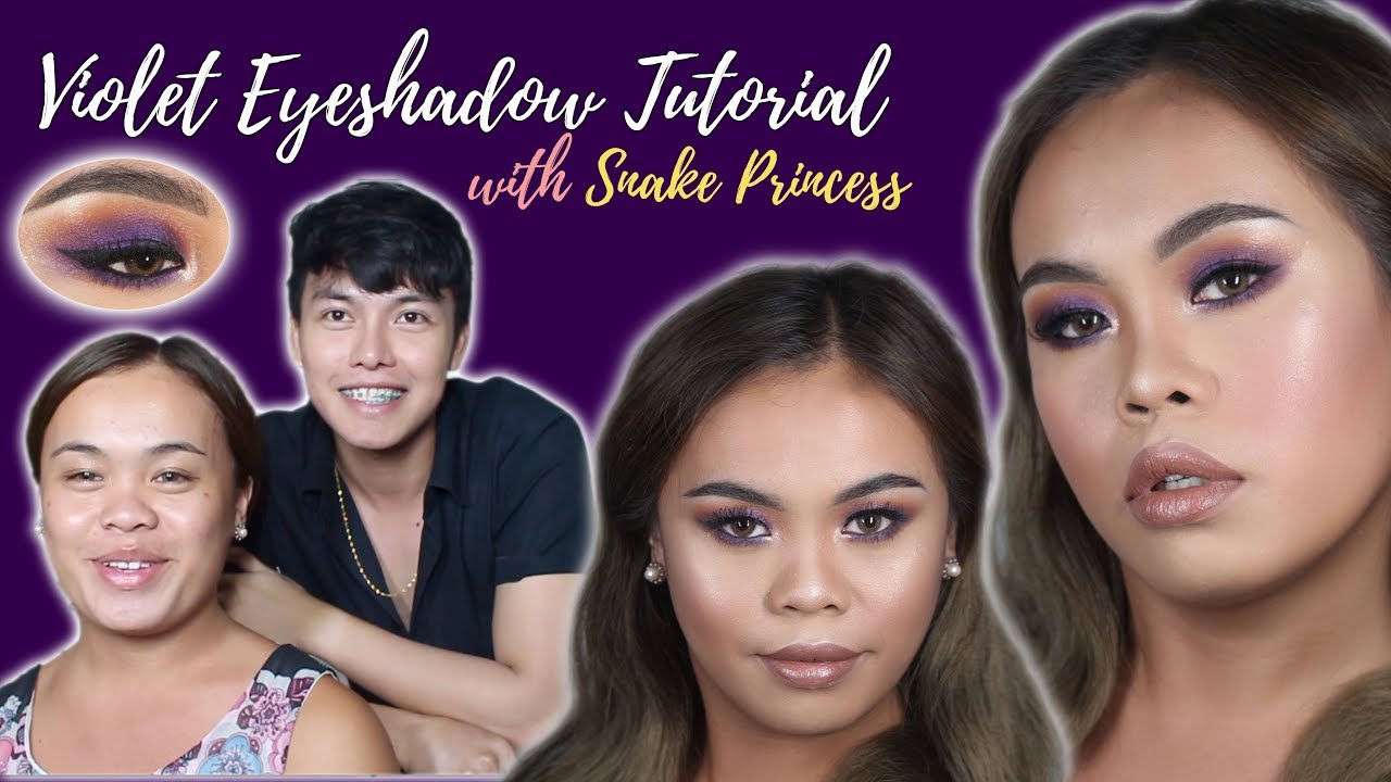 EASY VIOLET/PURPLE MAKE UP TUTORIAL WITH SNAKE PRINCESS
