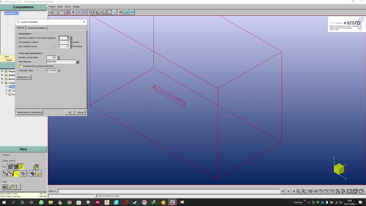 Tutorial 7 Setting Parameter Numeca Fine Marine (Part 2)