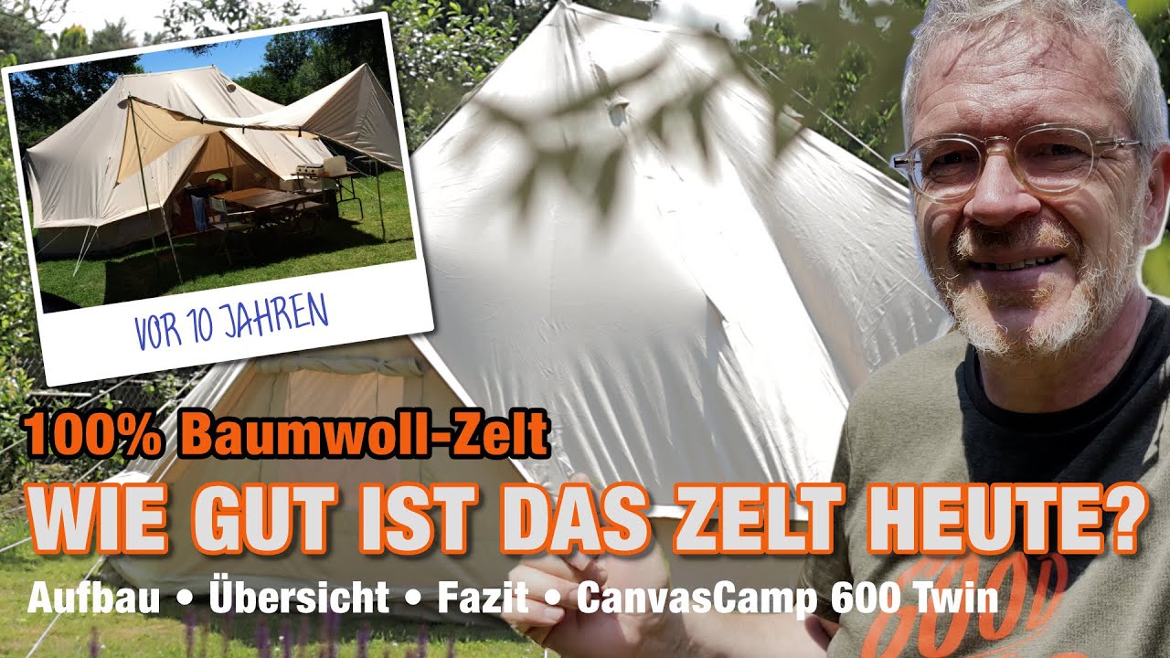 CanvasCamp Sibley Zelt 10 Jahre Erfahrung - Wie sieht das riesige Baumwoll-Zelt heute aus? 