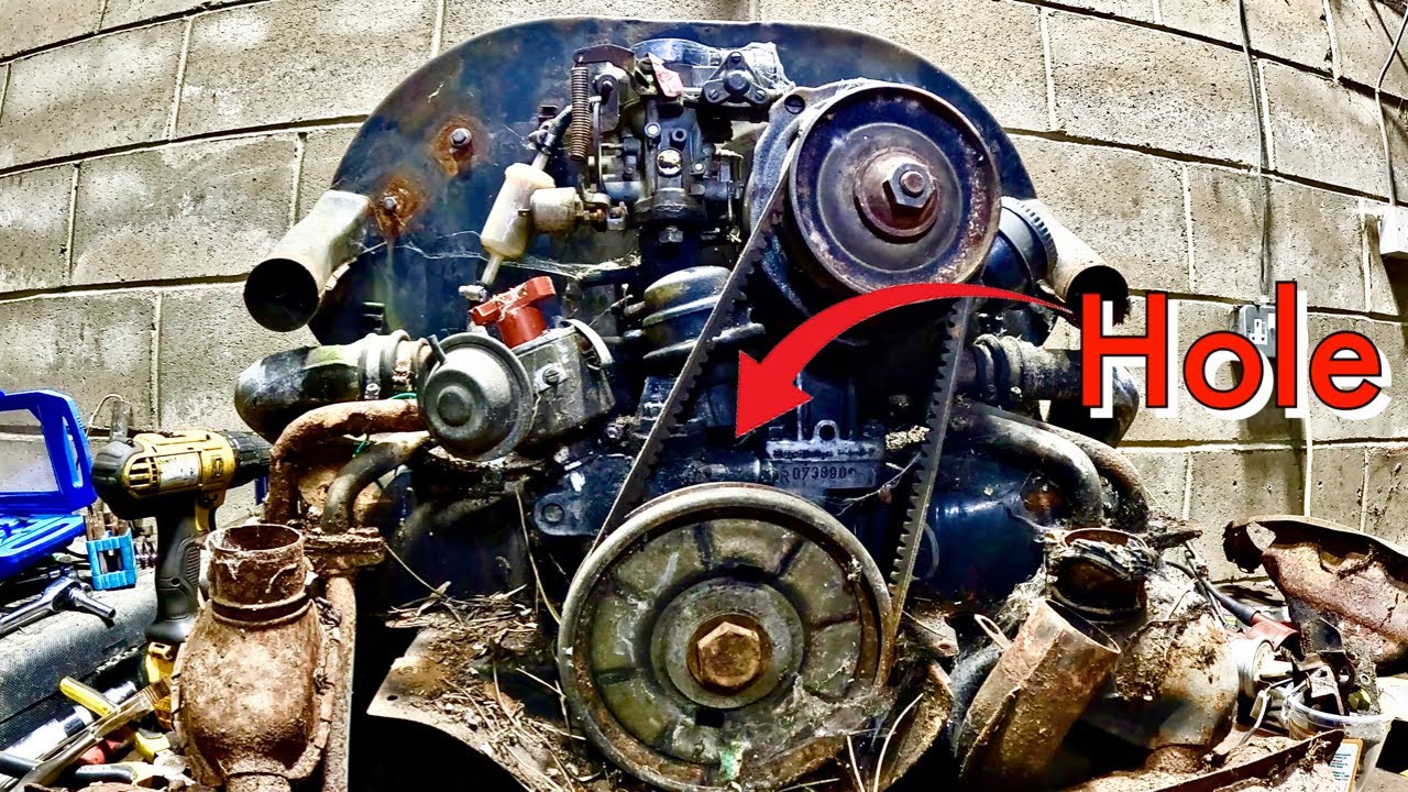 Classic VW Flat 4 Engine Strip down. Beetle Bus Karmann. Large problem found