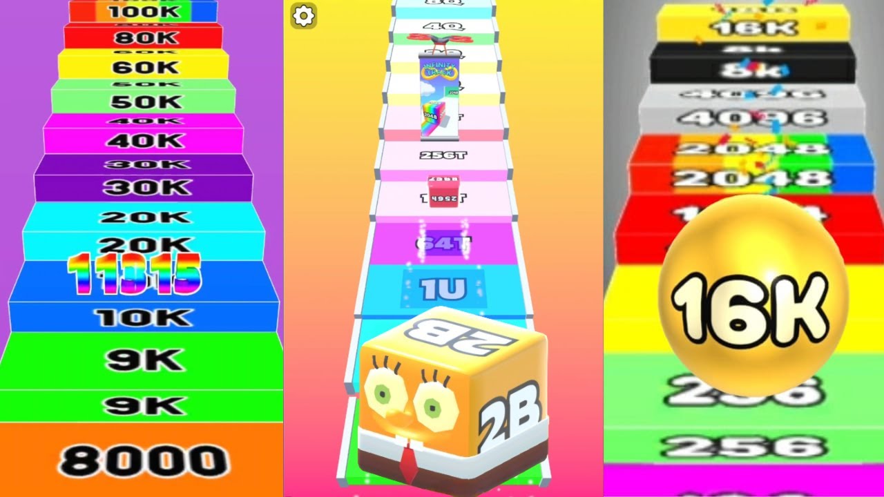Jelly Run 2048 New York Adventure / Number Ball 3D Merge Master / Number Run Race 3 in one Gameplay