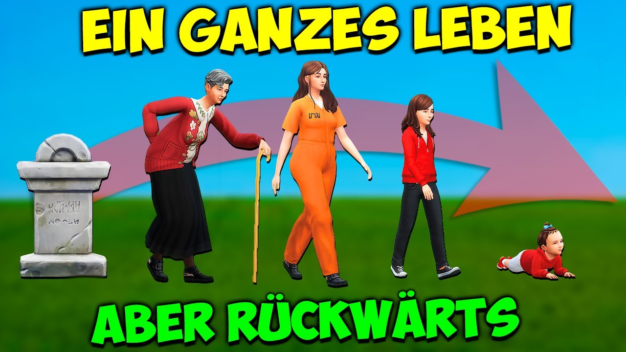 Ich *spiele*  ein KOMPLETTES LEBEN in Sims 4 aber RÜCKWÄRTS!!😱😳 Nesmeralda