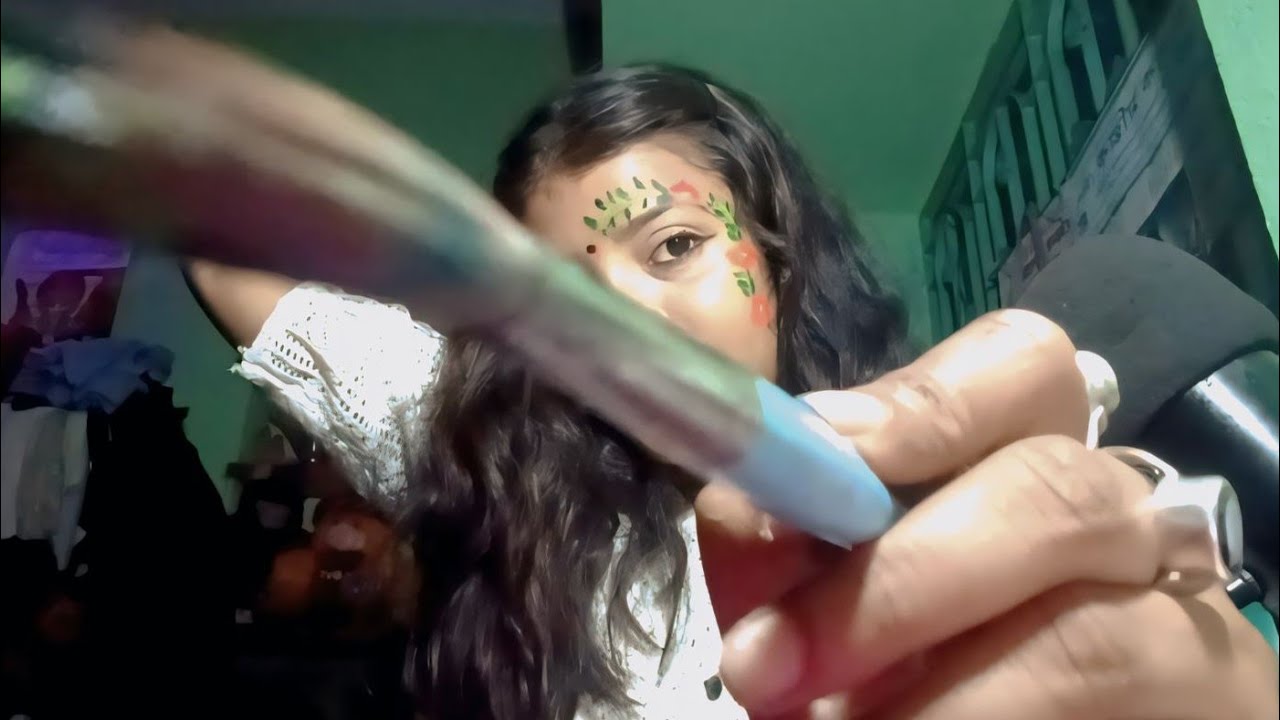 ASMR Doing Your My Face painting 🖌️🎨 [fast and aggressive ] 😍 ❤️