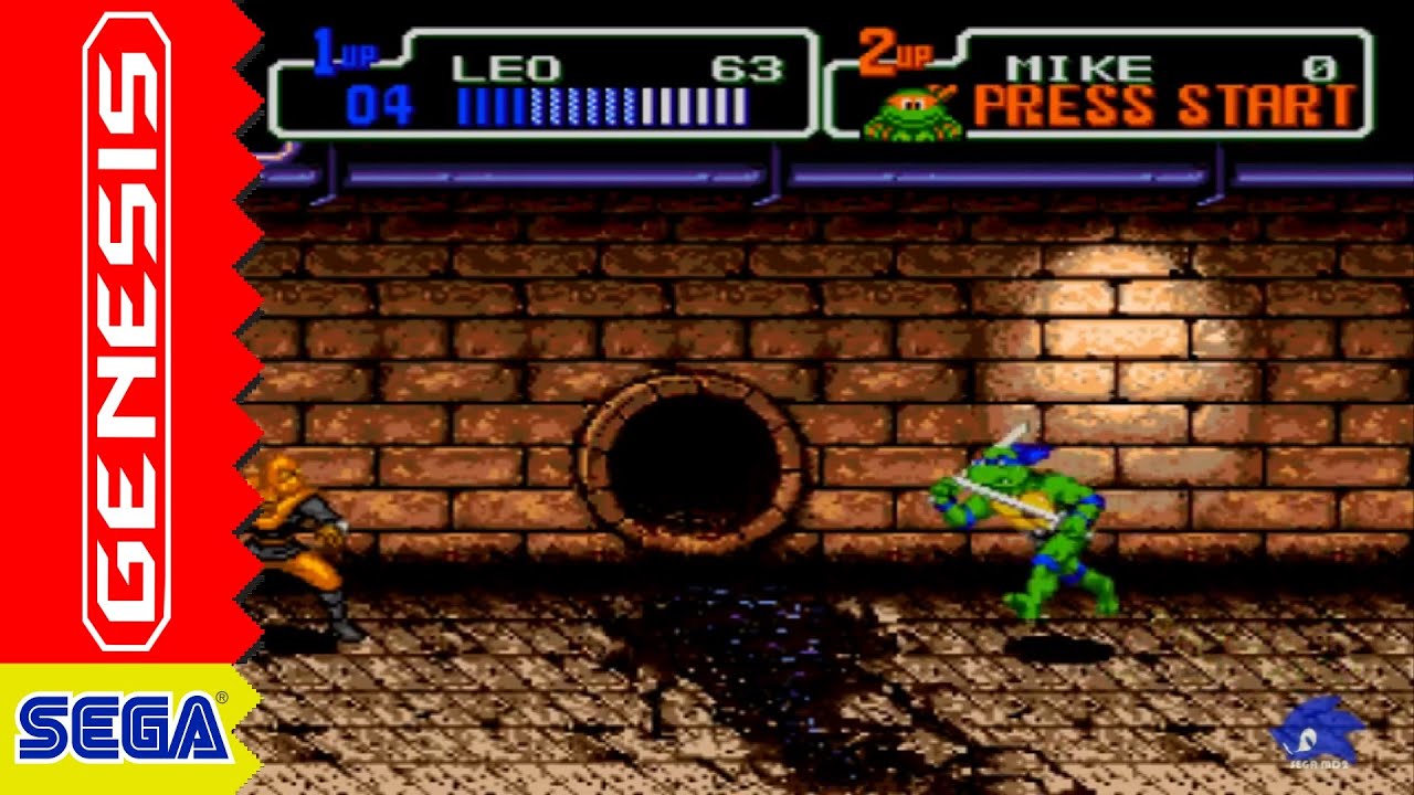 Teenage Mutant Ninja Turtles: Return of The Shredder (Sega Genesis/Mega Drive) - Longplay