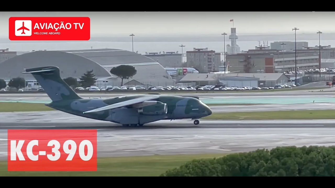 KC-390 da Força Aérea Brasileira em Lisboa com ajuda para a Ucrânia / KC-390 Brazilian Air Force