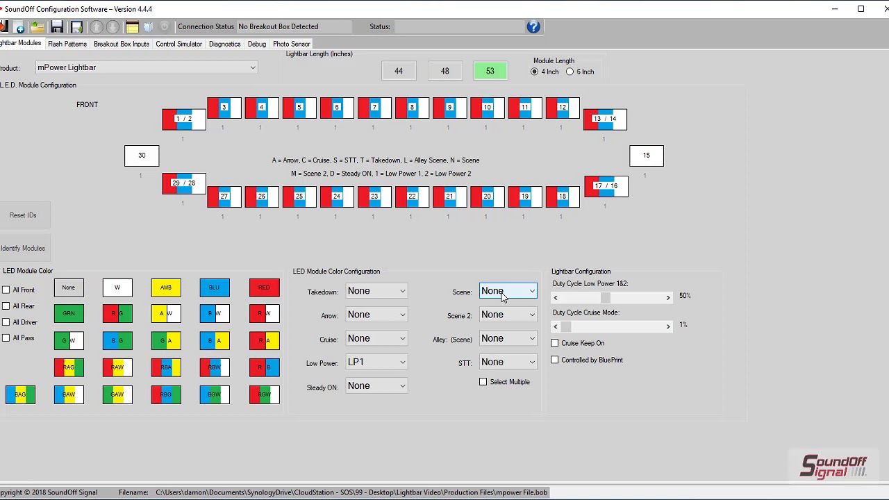 SoundOff Signal Lightbar Configurator - Lightbar Programming