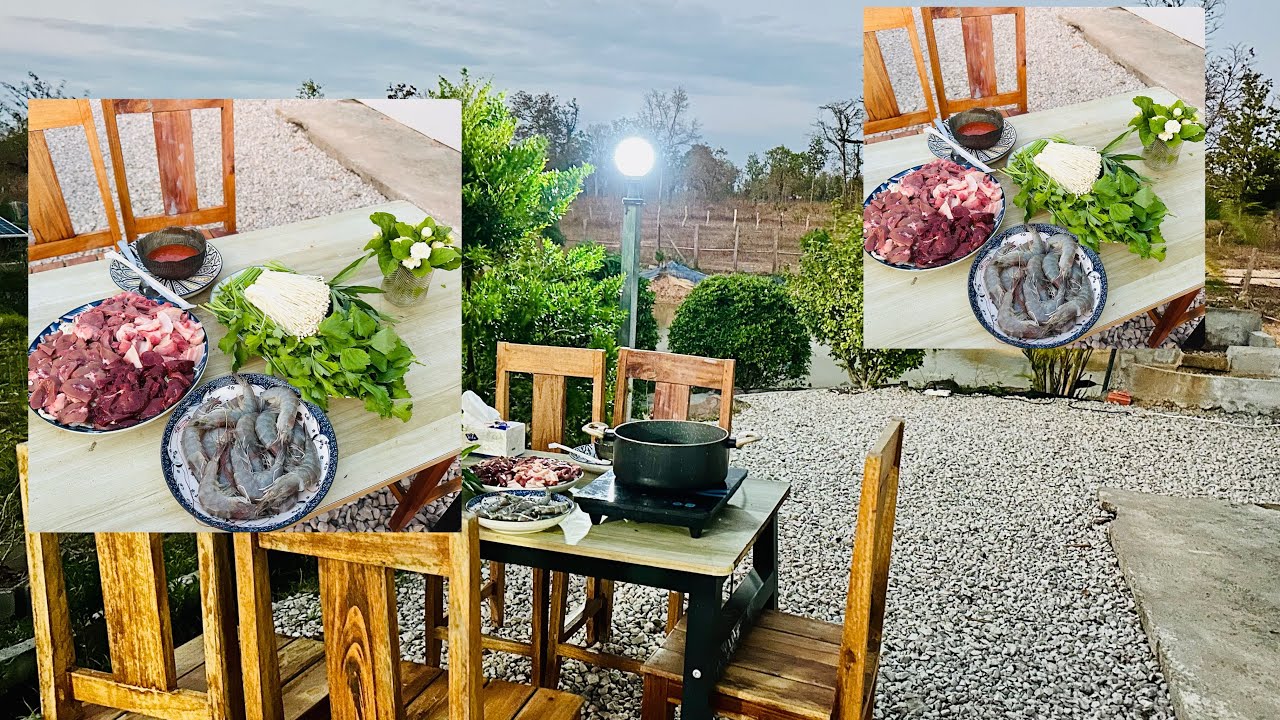 หมูกะทะยามค่ำ มาดูบรรยากาศ ยามแลงบ้านพอลล่า