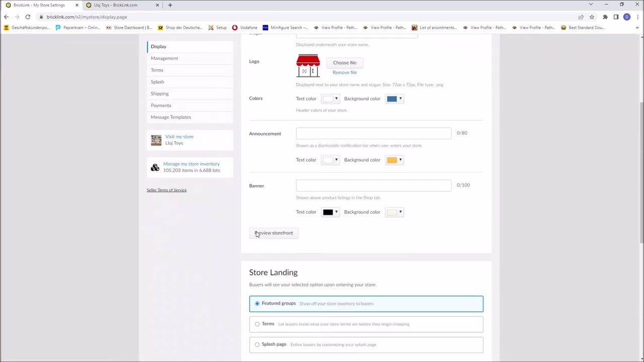 BrickLink Tutorial: Navigieren & Einstellungen Settings als Verkäufer - Preise aktualisieren. FAQ