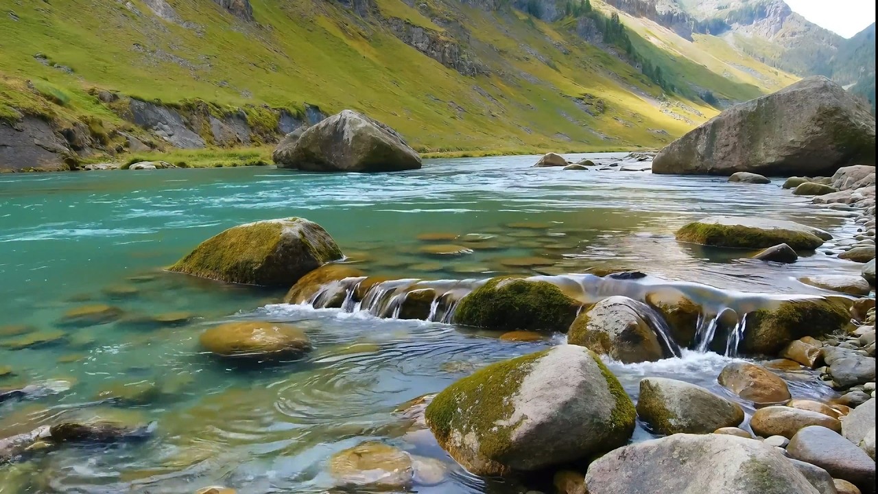 Peaceful River Like Heaven From Paradise Washing Away Stress and Guiding You Into Deep Rest