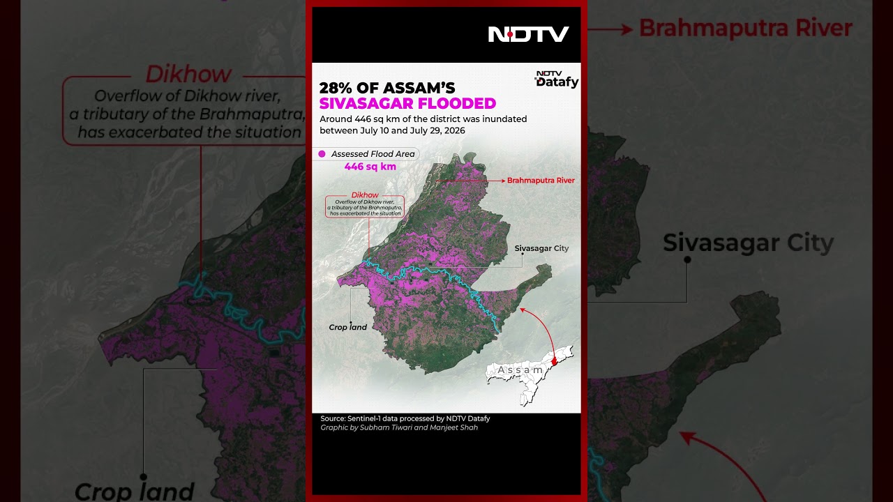 28% Of Assam's Sivasagar Flooded