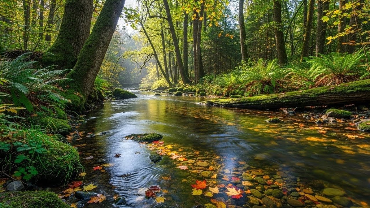Gentle River in Forest 🌿🌊 Calm Nature Ambience for Meditation and Relaxation #2741