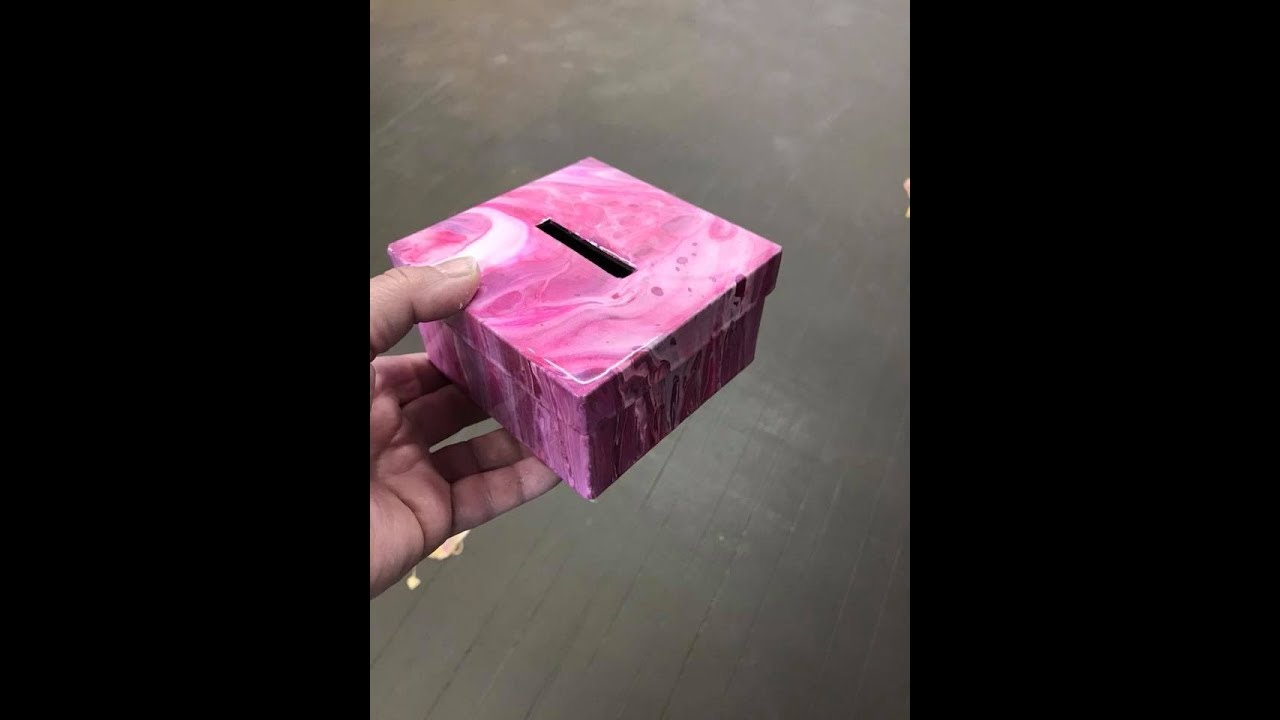 Acrylic Pour on a Box