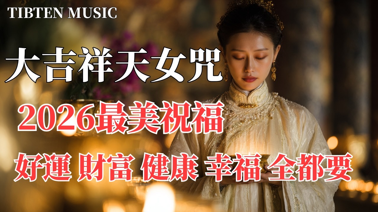 【100%無廣告】 2026馬年吉祥如意 《大吉祥天女咒》｜開啟豐盛能量，顯化財富與驚喜好運，事事吉祥，消除貧窮