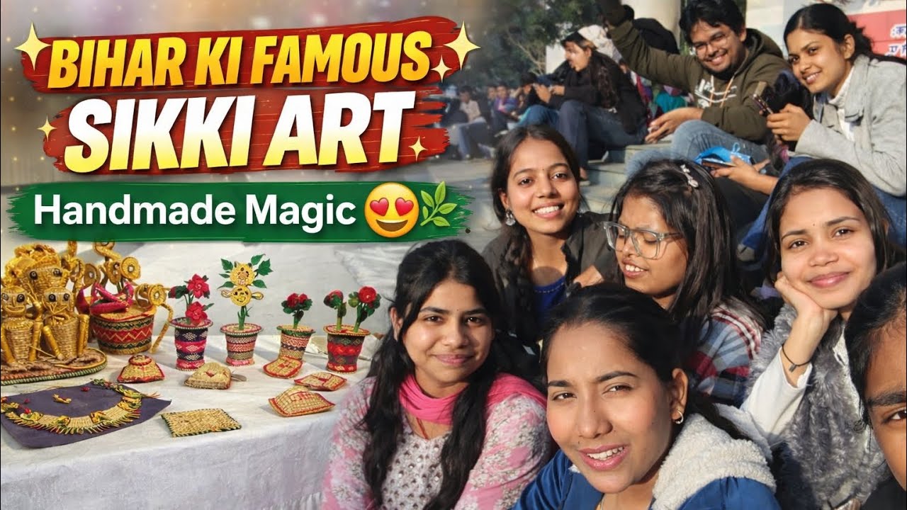 Bihar Ki Famous Sikki Art 😍 | College Workshop Exhibition Vlog 💛