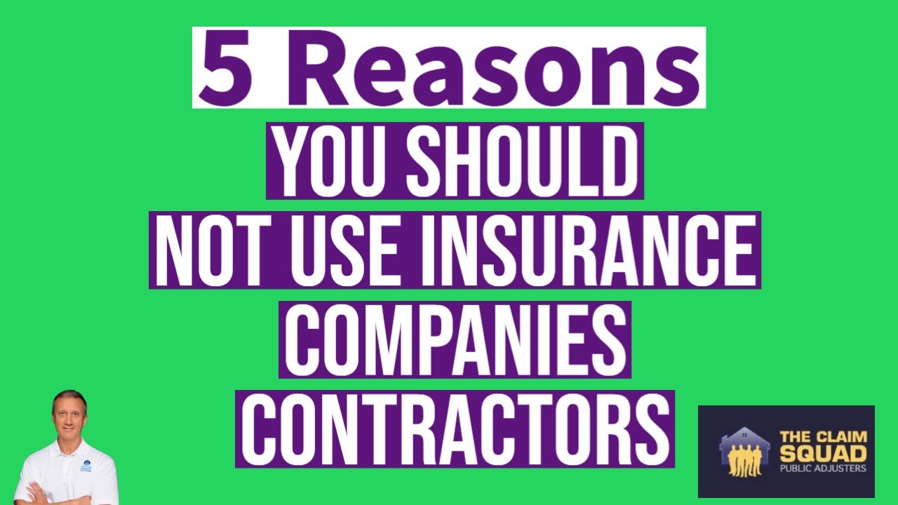 5 Reasons Not to Use Your Insurance Company Contractor: Water Mitigation or Restoration Company