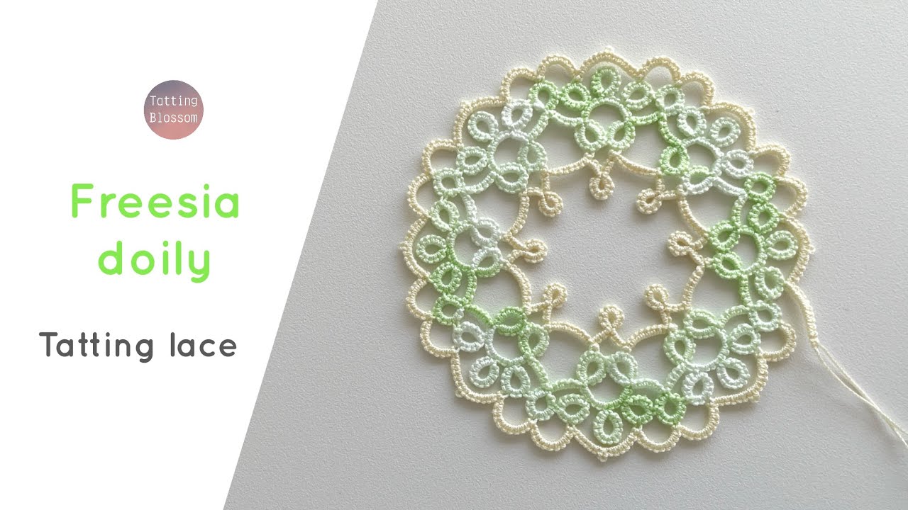 Freesia doily-1 프리지아 도일리-1/ Tatting lace doily, 태팅레이스 무료도안 수밍