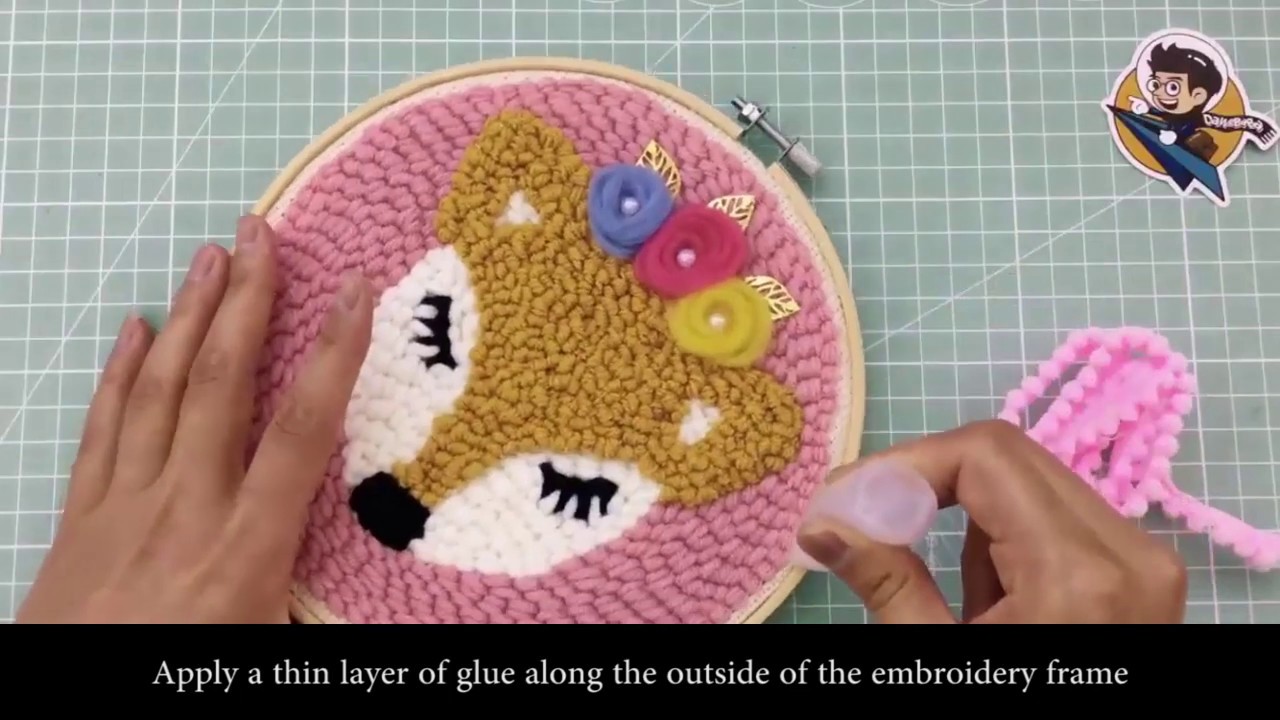 How to DIY Rug Hooking Punch Needle Embroidery Hand Craft