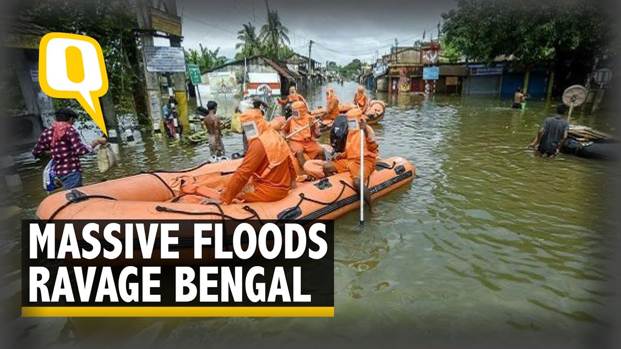 Bengal Floods | 15 Killed, Over 3 Lakh Displaced; CM Mamata Visits Flood-Hit Areas | The Quint