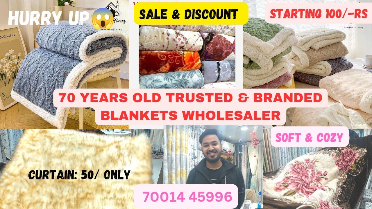 Cheapest & Branded Blanket Wholesale Market👌Only Rs.55/- Vijay Stores & Husky Homes Siliguri#blanket