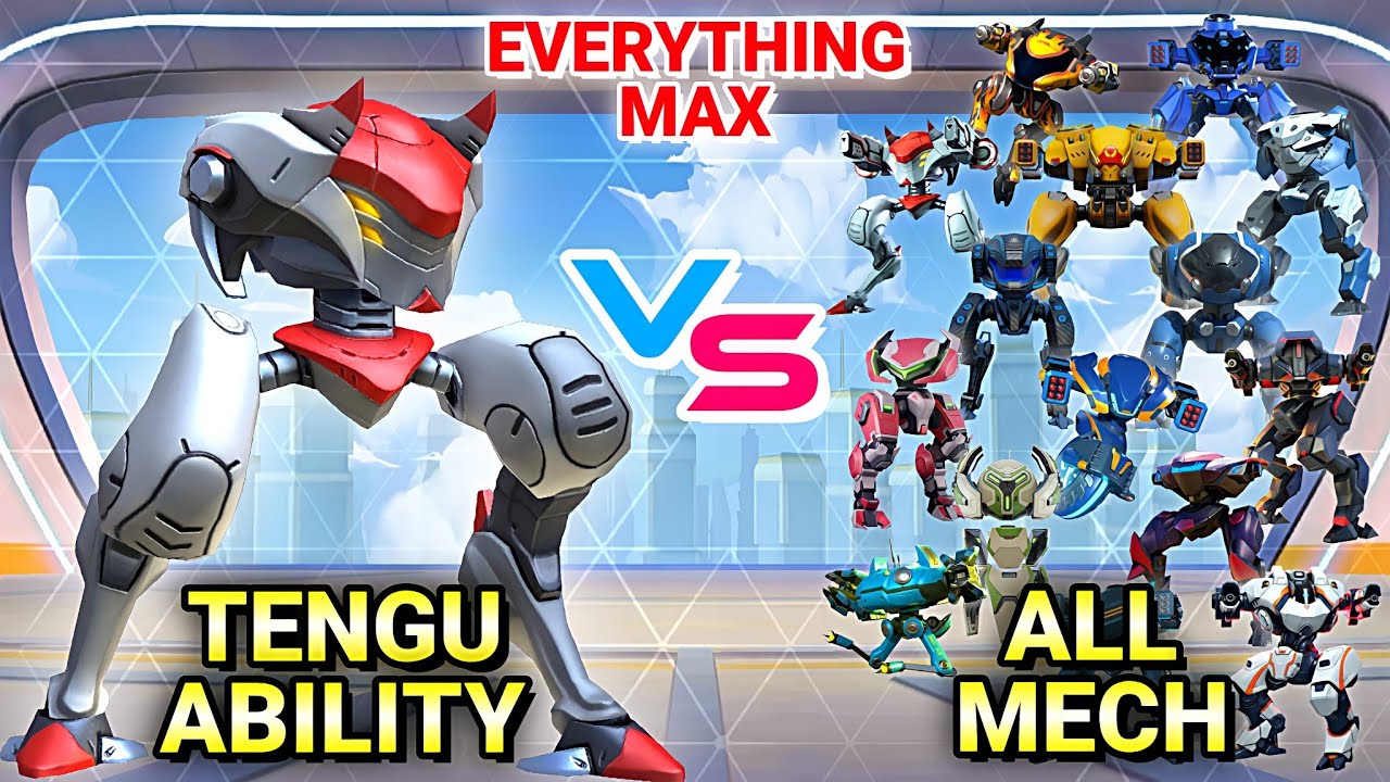 Tengu Ability vs All Mechs - Mech Arena - No Weapon