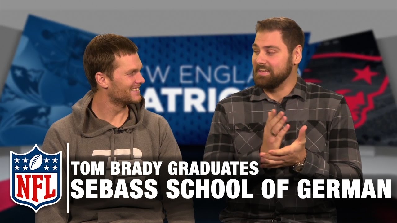 Tom Brady Tries to Speak German in Sebastian Vollmer's School of German | Patriots | NFL