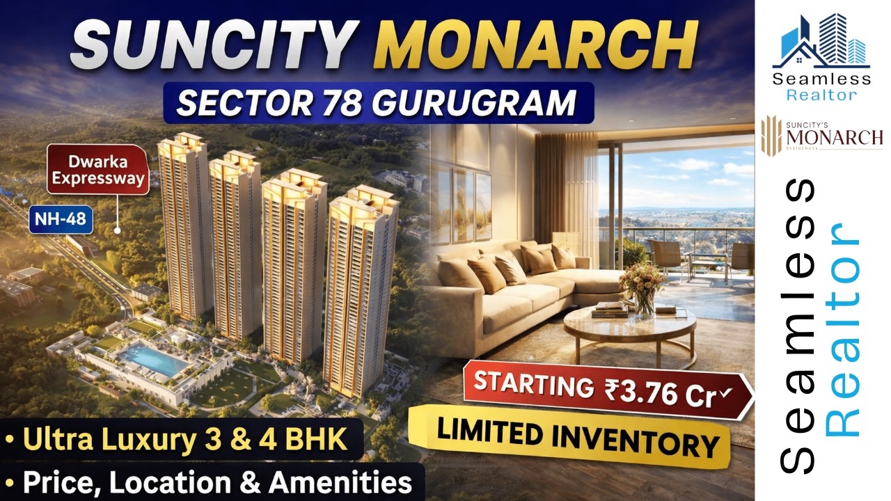 CALL NOW - +91 81680 07312 l Sector 78  3 & 4 BHK Apartments | Monarch Residences Starting ₹3.76 Cr