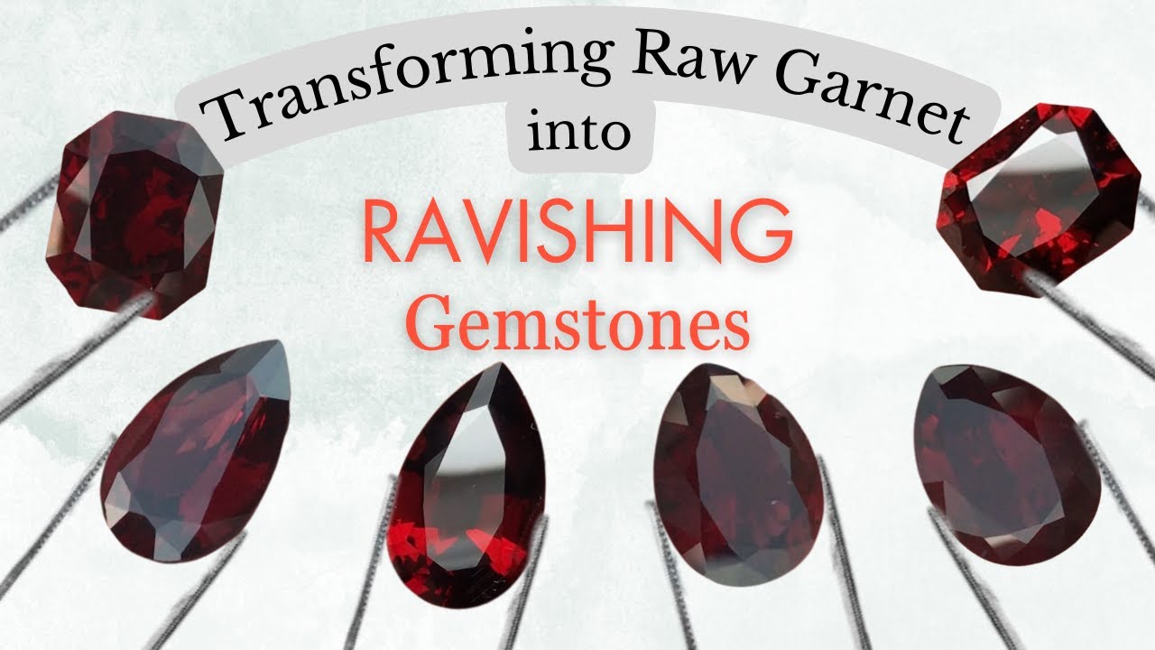 Garnet | Pear Shape | Gemstone Cutting, Performing, Faceting & Polishing