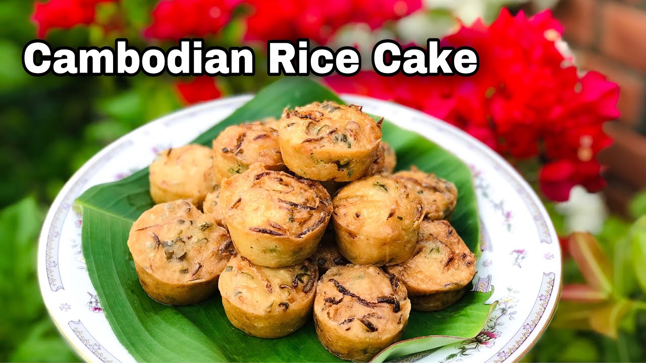 នំបំពង់​ ឬនំជេីងជ្រូក| How To Make Cambodian Rice Cake With Bean Or Bean Sprouts.