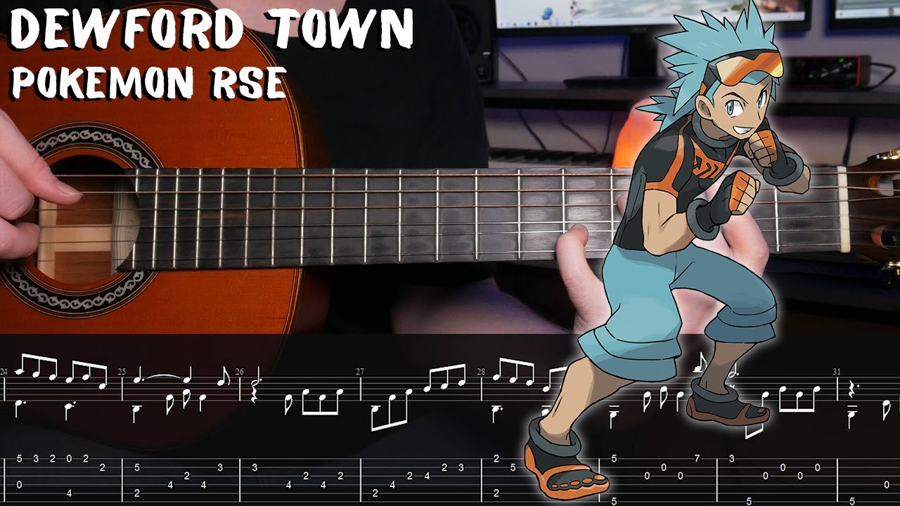 Dewford Town - Pokemon Ruby/Sapphire/Emerald - Fingerstyle Guitar Tutorial + TAB