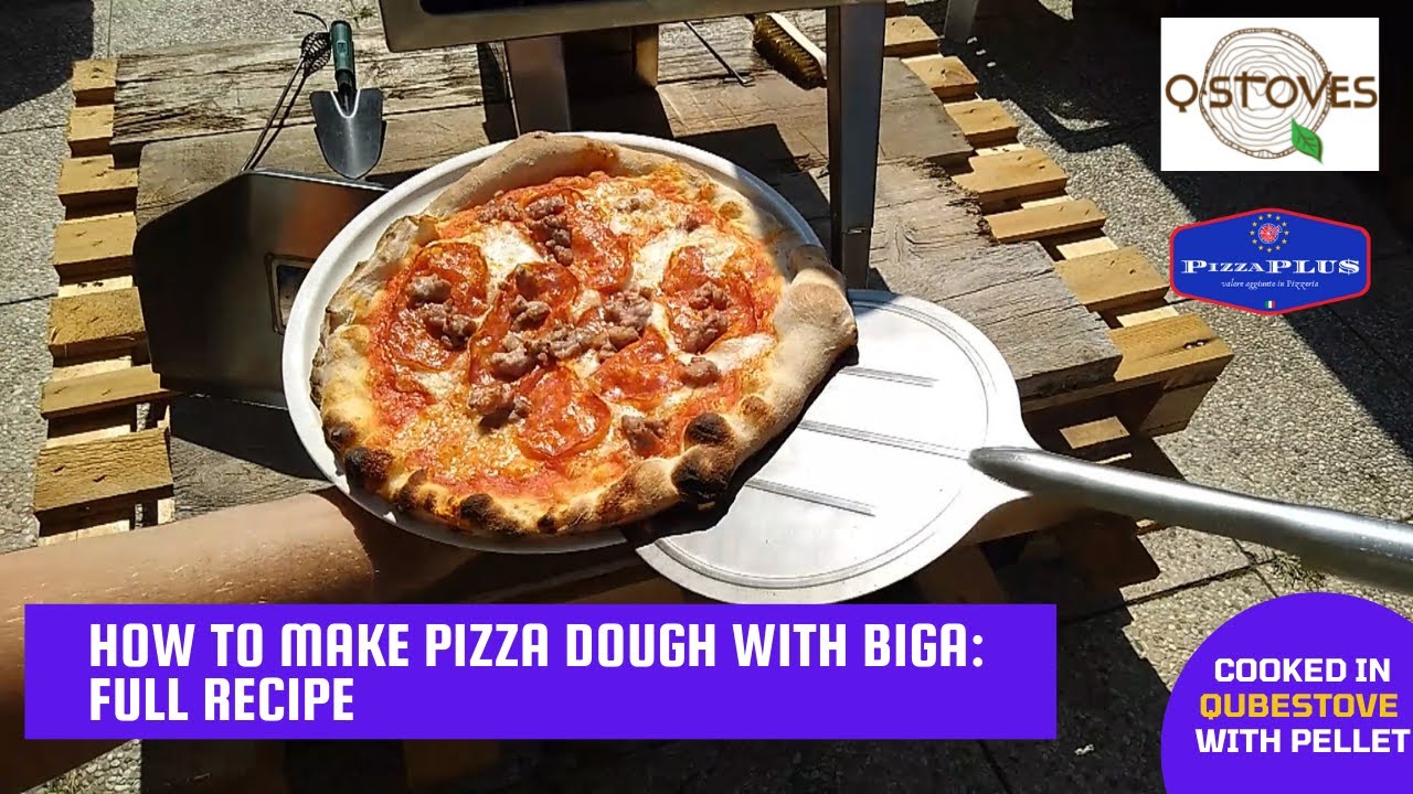 [ Q-Stoves Recipe ] 010 Make a professional pizza dough & Pizza LA DAMA BIANCA w Pellets Burner