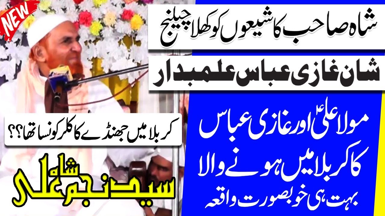 Challenge To Shia (Ghazi abbas & Mola Ali) Waqia Karbala - Emotional bayan Najam Shah
