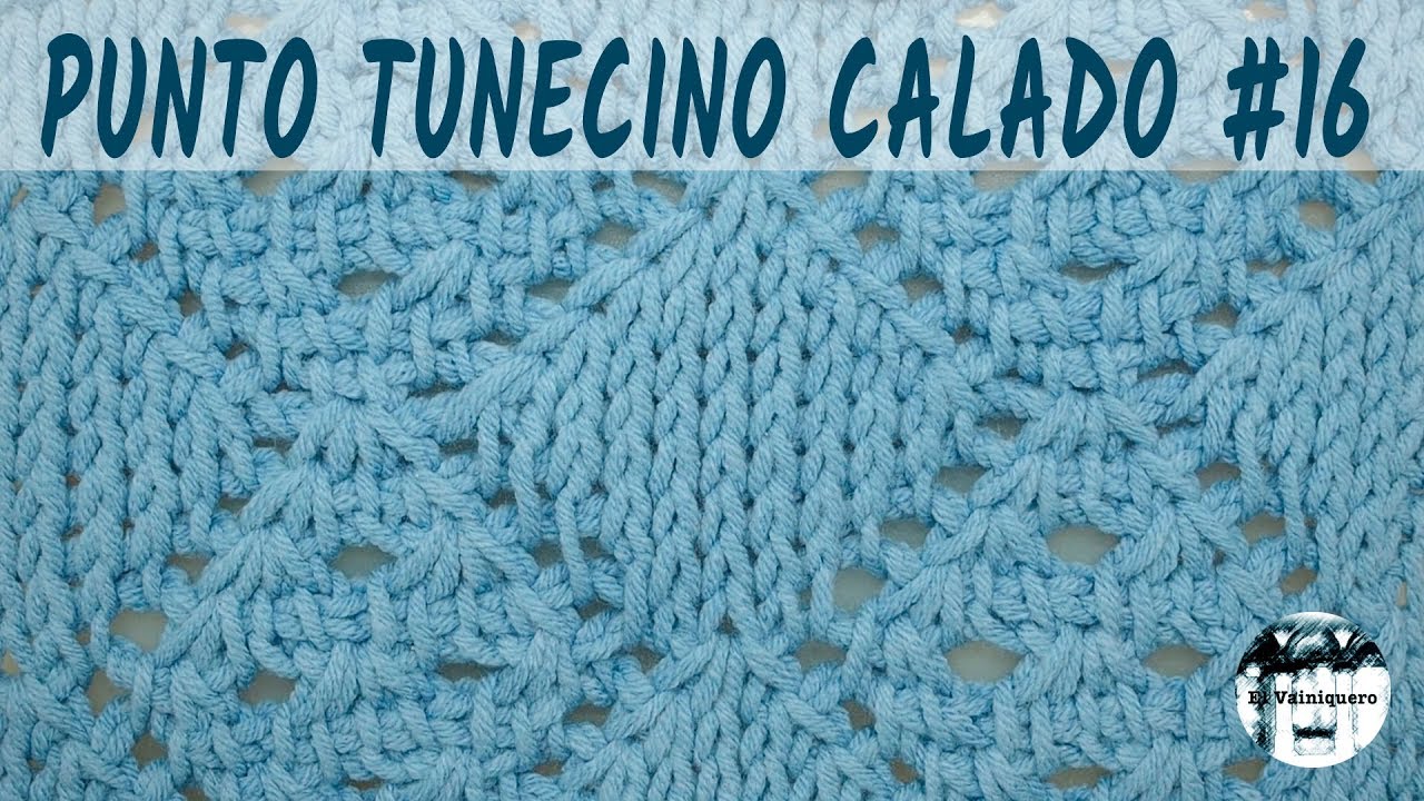 Punto calado tunecino #16 - Crochet tunecino - Tutorial paso a paso