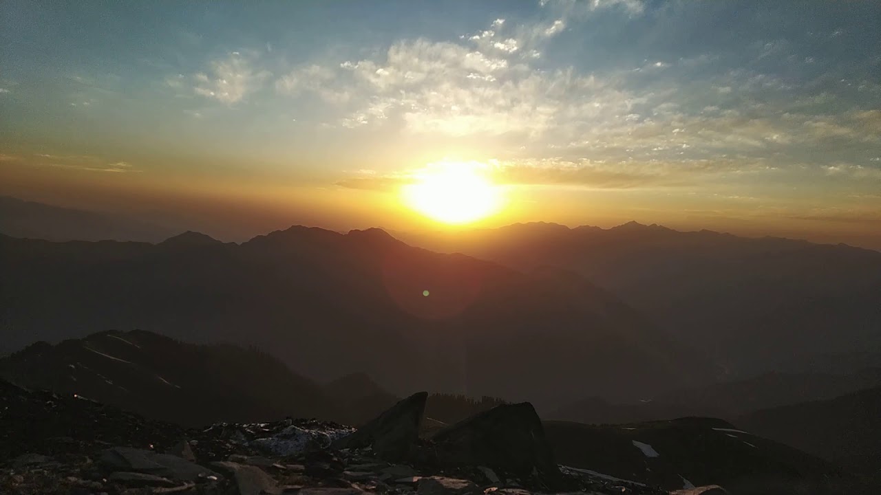 Evening view,mountain views, sunset view, time lapse view of sunset