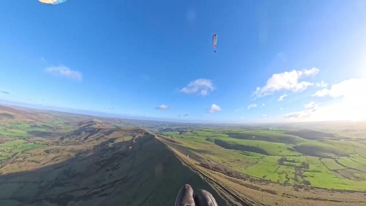 Paragliding Lords Seat Derbyshire 17 Nov 2025