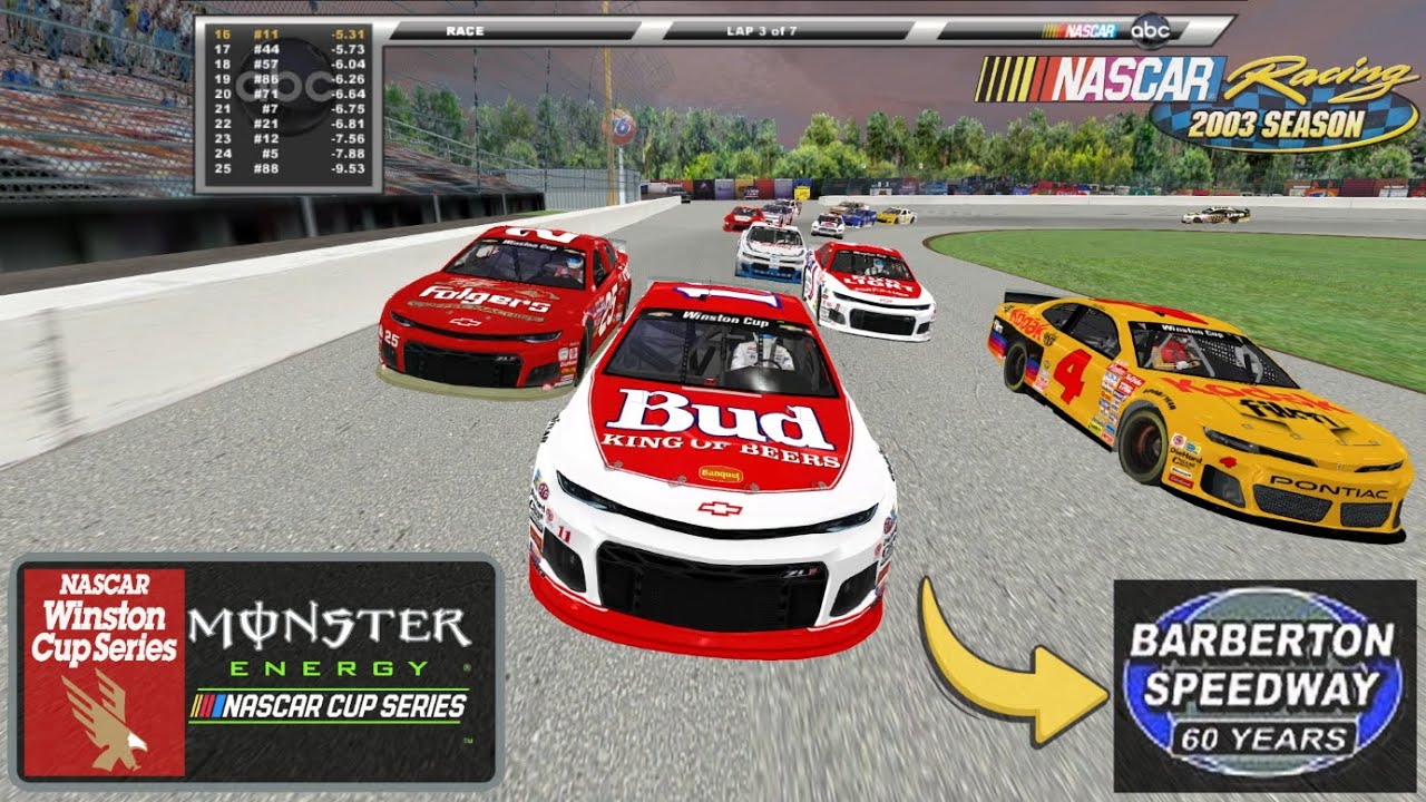 NR2003: 2019 Monster Energy Cup (1988 Schemes and Drivers) at Barberton Speedway!!! (Race Video)