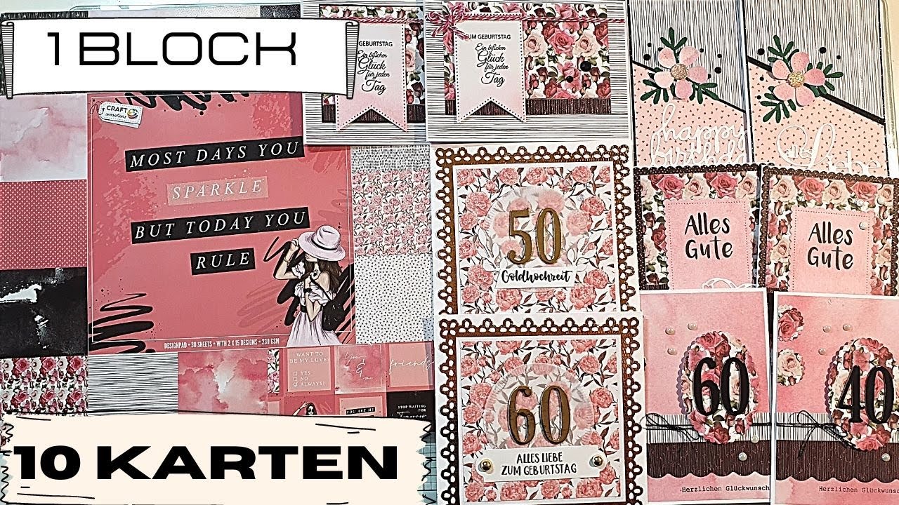 10 Karten 1 Block von Action | Most days you Sparkle but today you rule 2022 | #Craftsensations