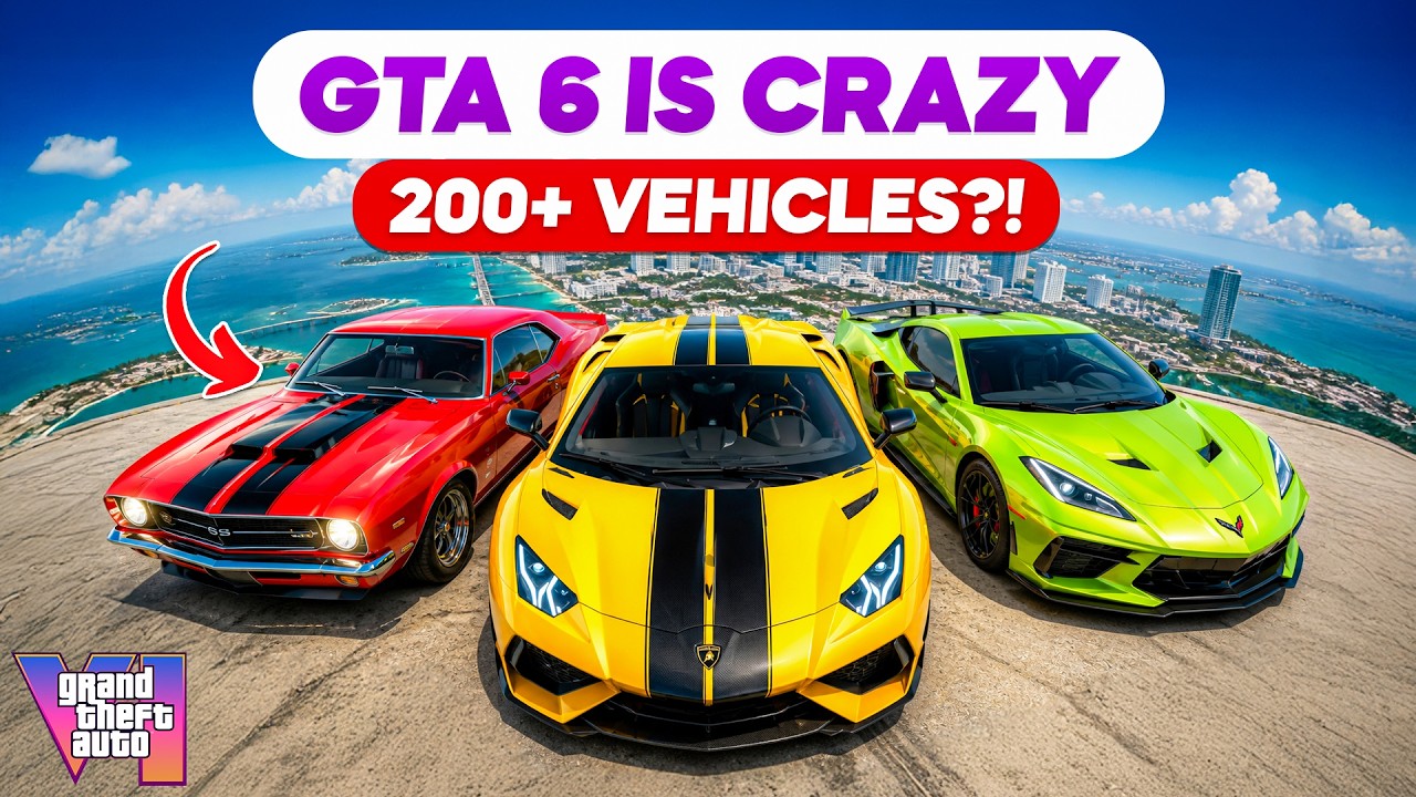 GTA 6 Vehicles Revealed: 200+ Cars, Bikes, Airboats & New Realistic Physics Explained