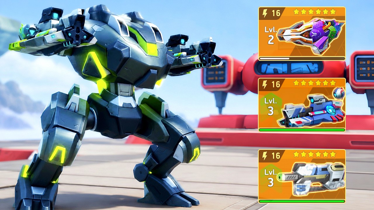 Paragon with Compound Beam 16, Reaver 16, Oracle 16 - Mech Arena