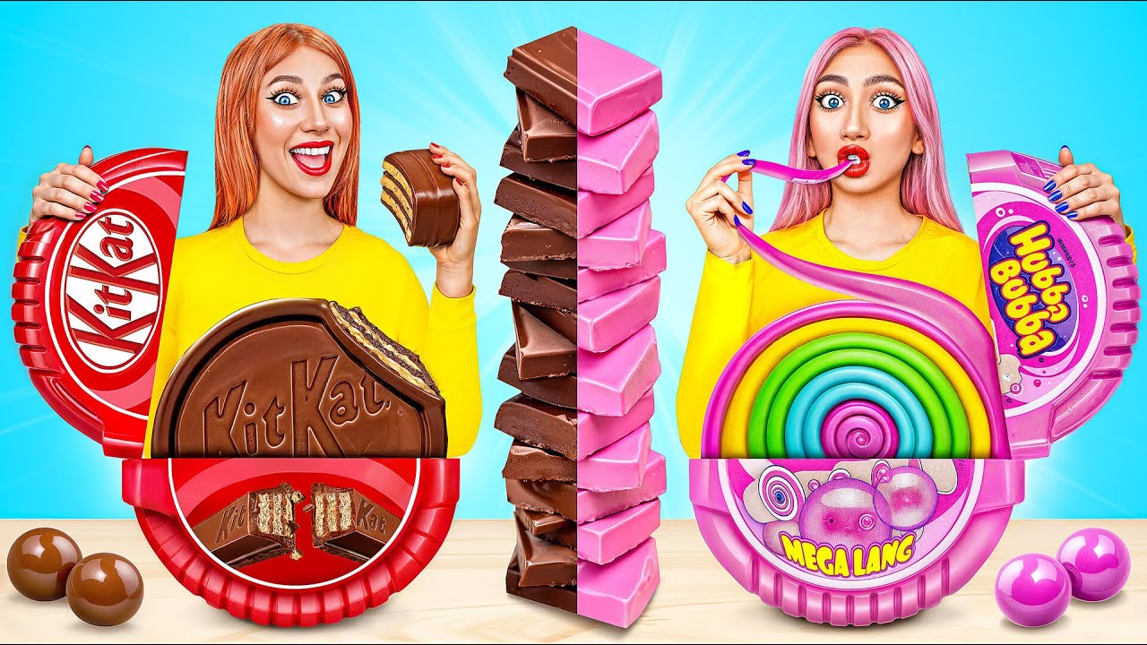 Bubble Gum vs Chocolate Food Challenge | Funny Moments by Choco DO