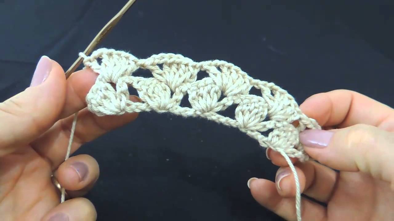 Pontos de Crochê - Ponto Leque Invertido