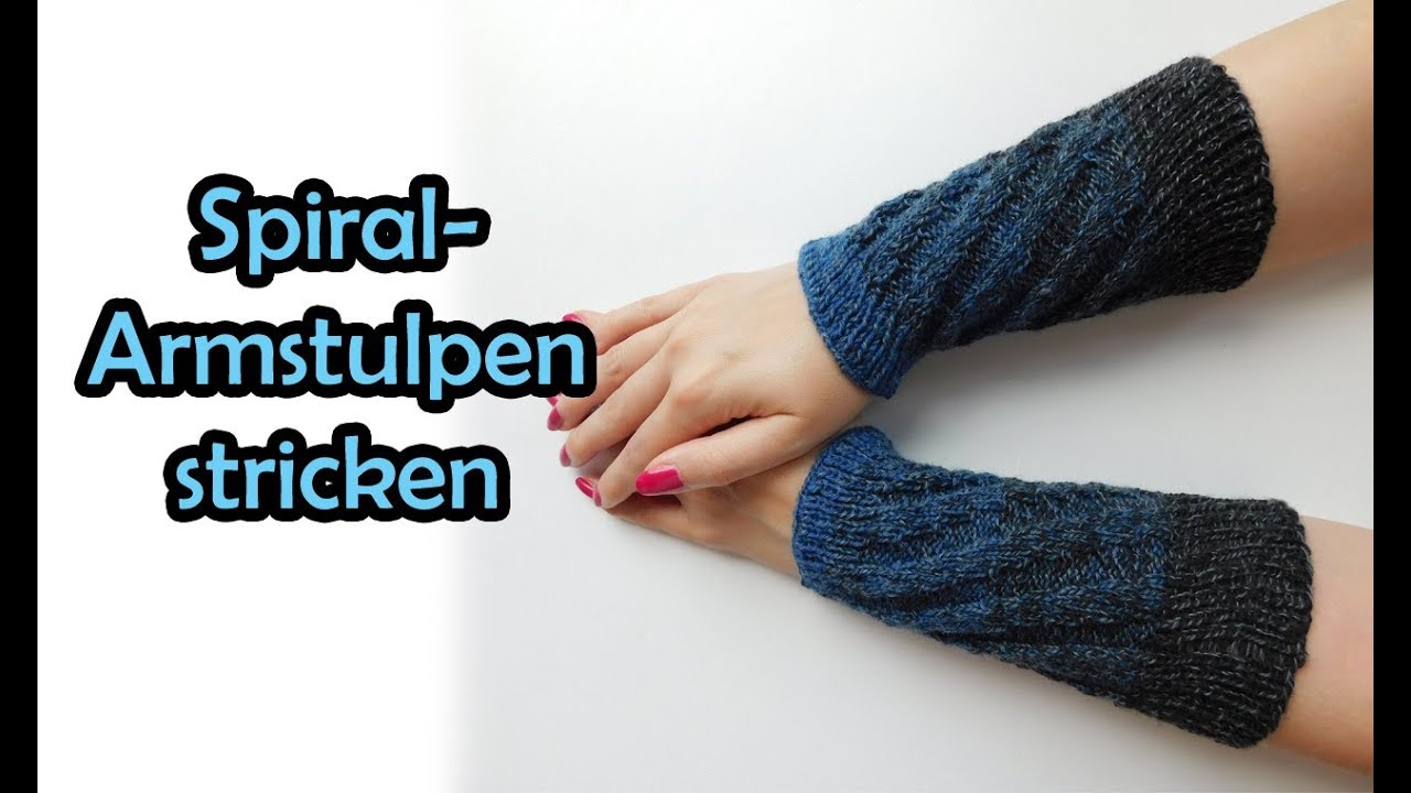 Spiral Armstulpen stricken - Bobbel Strickanleitung