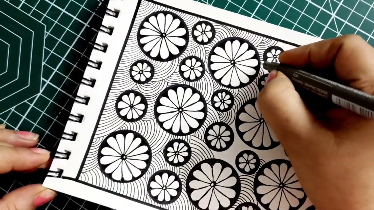 Zen doodle art pattern -1 ❣️ 