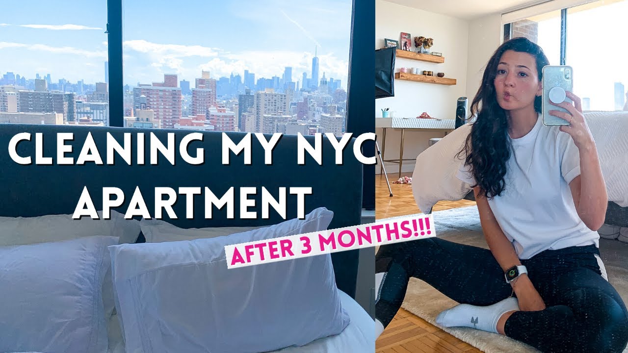 FINALLY DEEP CLEANING MY NYC STUDIO APARTMENT AFTER 3 MONTHS! | Clean With Me Vlog