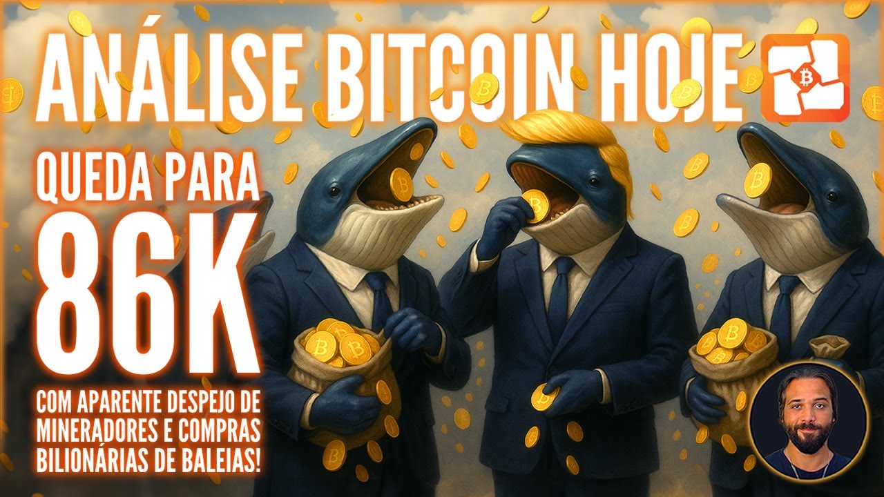 💥🩸BITCOIN HOJE: QUEDA PARA 86K ENQUANTO MINERADORES DESPEJAM E BALEIAS ACUMULAM FEROZMENTE!