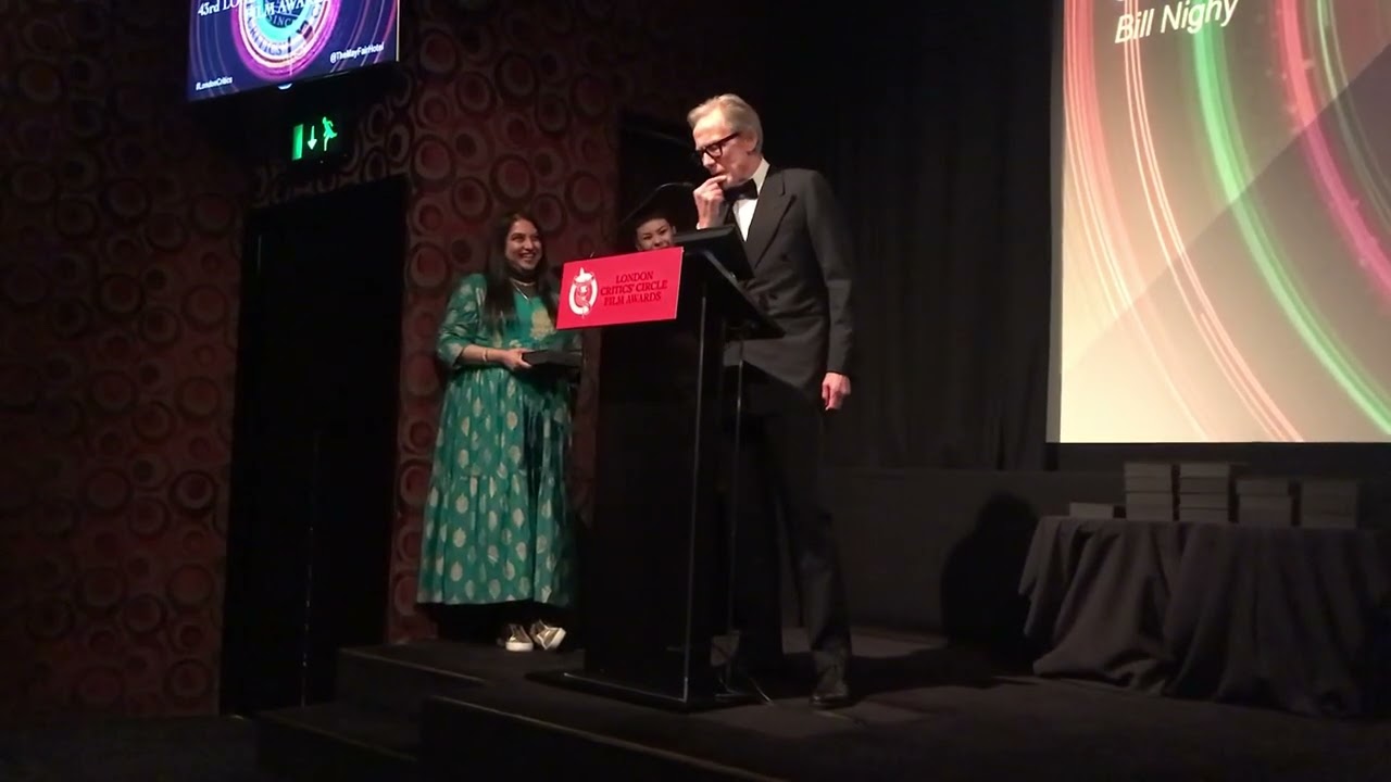 Bill Nighy winning Best British / Irish Actor for Living - London Critics Circle Awards