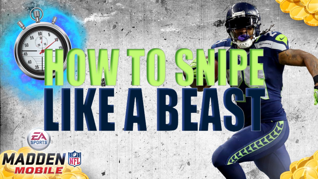 HOW TO SNIPE BETTER ON Madden Mobile 17!! SNIPING HACKS/TIPS/TRICKS + LIVE SNIPE MONTAGE!
