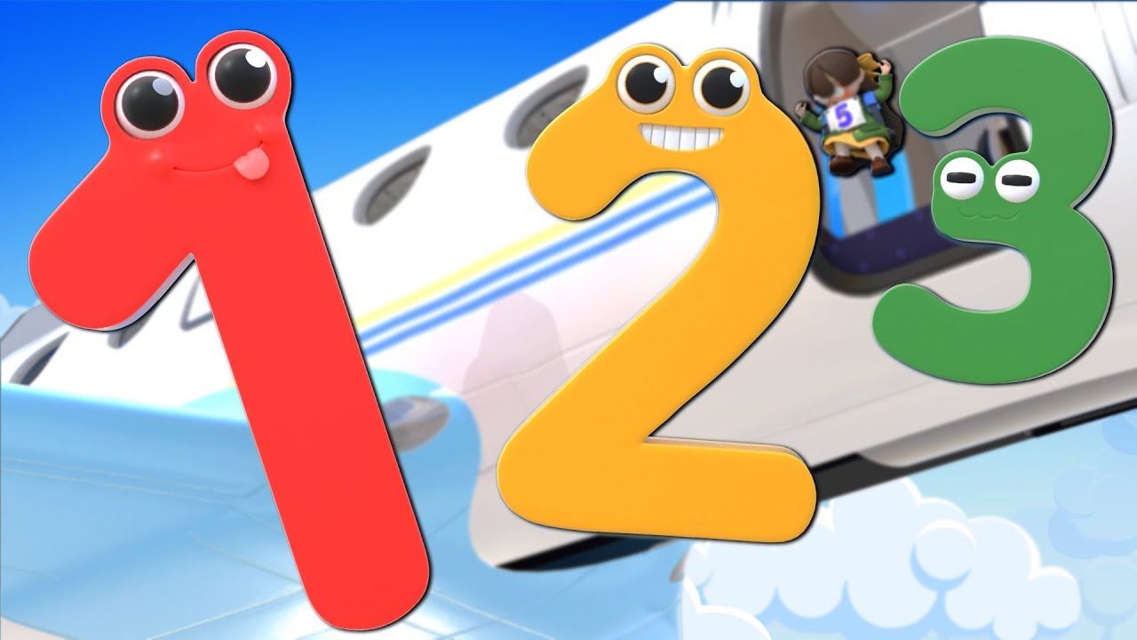 Sky Diving Numbers Song l Learn 1 to 10