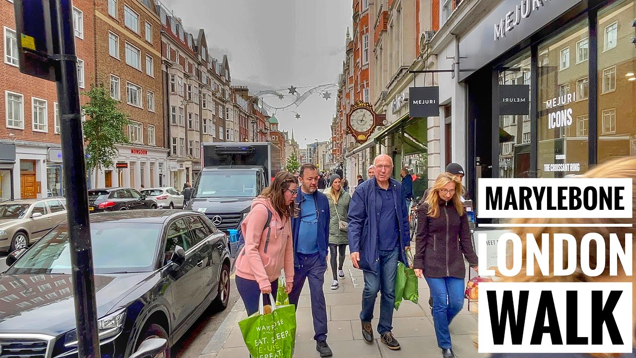 Walking London’s Marylebone High Street to Oxford Street | West End Street Walk - 2021 [4K HDR]
